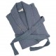 Nina MG Bath robe - Waffle / Navy