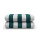Nina MG Pool Towel - White / Dark Green