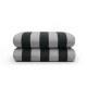 Nina MG Pool Towel - Black / Lg Gray