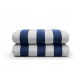 Nina MG Pool Towel - White / Dark Blue