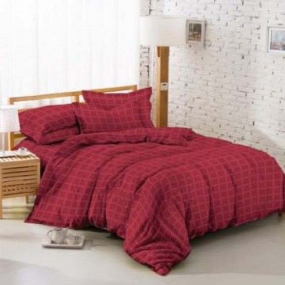 Tomomi Bed Cover Set - Osaka / Maroon