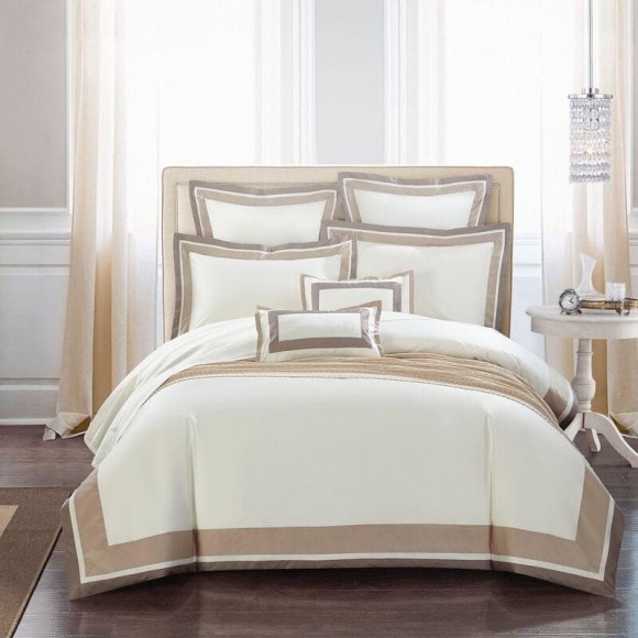 Nina MG Quilt Cover Set - Palatial / Beige
